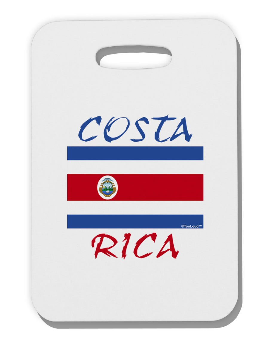 Costa Rica Flag Thick Plastic Luggage Tag-Luggage Tag-TooLoud-White-One Size-Davson Sales