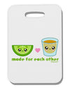 Cute Tequila Shot and Lime - Made For Each Other Thick Plastic Luggage Tag by TooLoud-Luggage Tag-TooLoud-White-One Size-Davson Sales