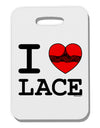 I Love Heart Lace Thick Plastic Luggage Tag-Luggage Tag-TooLoud-White-One Size-Davson Sales