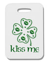 Kiss Me Clover Thick Plastic Luggage Tag-Luggage Tag-TooLoud-White-One Size-Davson Sales