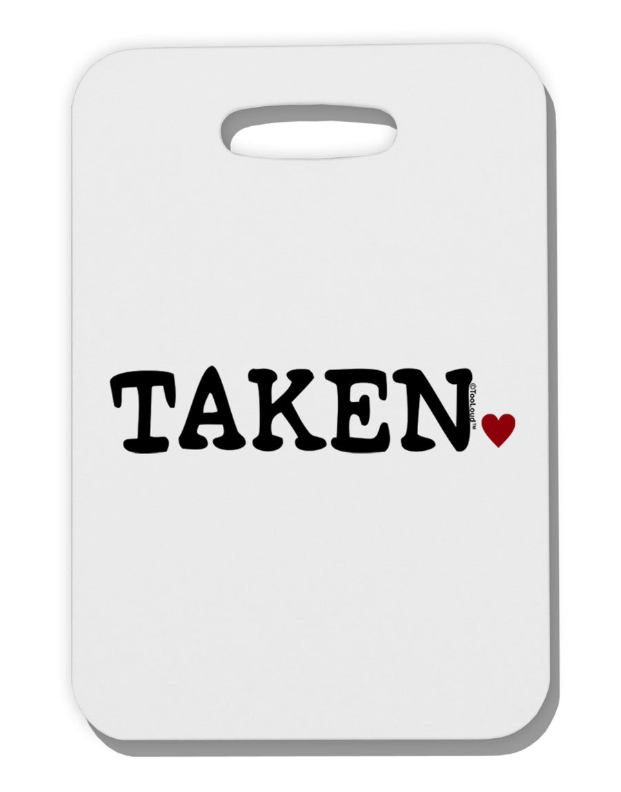 Taken Thick Plastic Luggage Tag by-Luggage Tag-TooLoud-White-One Size-Davson Sales