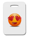 Heart Eye Emoji Thick Plastic Luggage Tag-Luggage Tag-TooLoud-White-One Size-Davson Sales