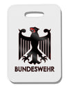 Bundeswehr Logo with Text Thick Plastic Luggage Tag-Luggage Tag-TooLoud-White-One Size-Davson Sales