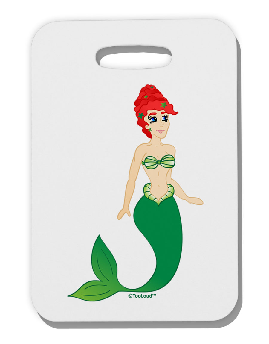 Mermaid Design - Green Thick Plastic Luggage Tag-Luggage Tag-TooLoud-White-One Size-Davson Sales