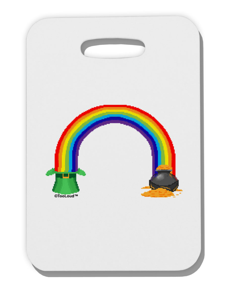 Pixel Pot of Gold Thick Plastic Luggage Tag-Luggage Tag-TooLoud-White-One Size-Davson Sales