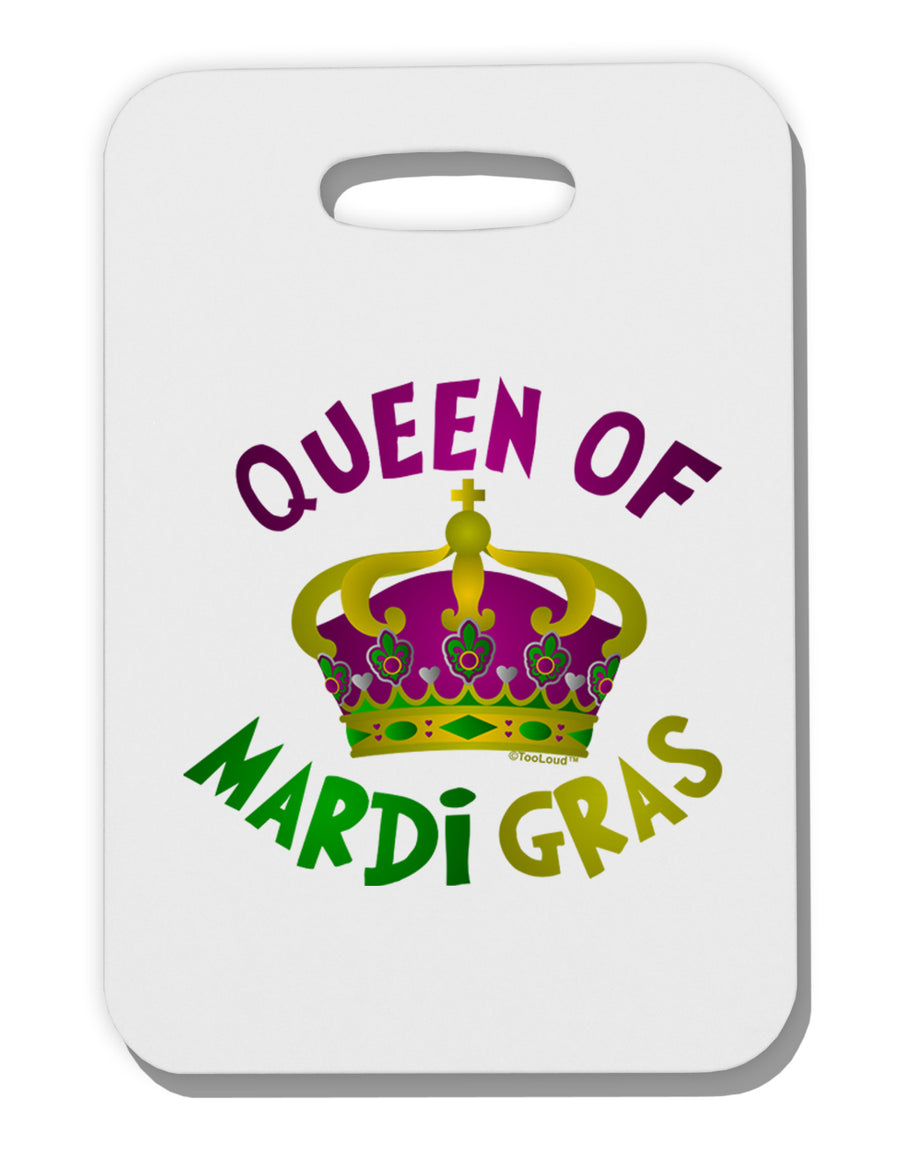 Queen Of Mardi Gras Thick Plastic Luggage Tag-Luggage Tag-TooLoud-White-One Size-Davson Sales