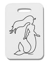 Mermaid Outline Thick Plastic Luggage Tag-Luggage Tag-TooLoud-White-One Size-Davson Sales