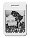 Colorado Landscape Text BW Thick Plastic Luggage Tag-Luggage Tag-TooLoud-White-One Size-Davson Sales