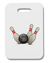 Bowling Ball with Pins Thick Plastic Luggage Tag-Luggage Tag-TooLoud-White-One Size-Davson Sales