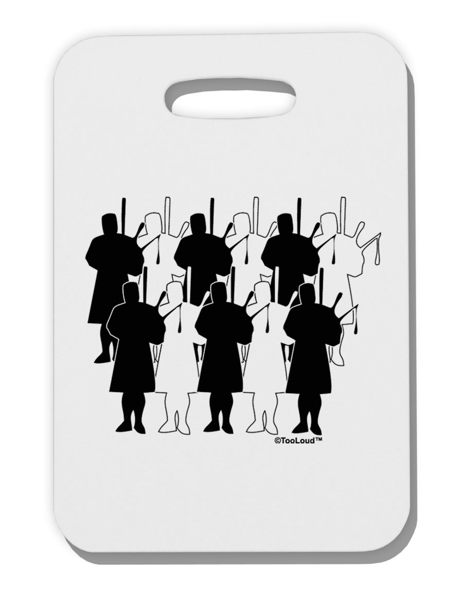 Eleven Pipers Piping Thick Plastic Luggage Tag-Luggage Tag-TooLoud-White-One Size-Davson Sales