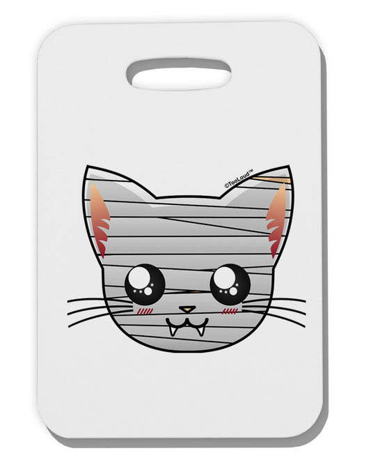 Mummy Kitty Thick Plastic Luggage Tag by TooLoud-Luggage Tag-TooLoud-White-One Size-Davson Sales