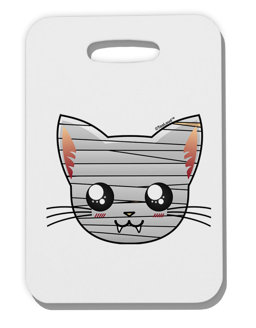 Mummy Kitty Thick Plastic Luggage Tag by TooLoud-Luggage Tag-TooLoud-White-One Size-Davson Sales