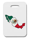 Mexico Outline - Mexican Flag Thick Plastic Luggage Tag by TooLoud-Luggage Tag-TooLoud-White-One Size-Davson Sales