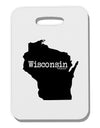 Wisconsin - United States Shape Thick Plastic Luggage Tag-Luggage Tag-TooLoud-White-One Size-Davson Sales