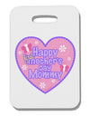 Happy First Mother's Day Mommy - Pink Thick Plastic Luggage Tag by TooLoud-Luggage Tag-TooLoud-White-One Size-Davson Sales