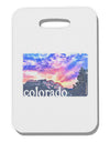 CO Rainbow Sunset Watercolor Text Thick Plastic Luggage Tag-Luggage Tag-TooLoud-White-One Size-Davson Sales