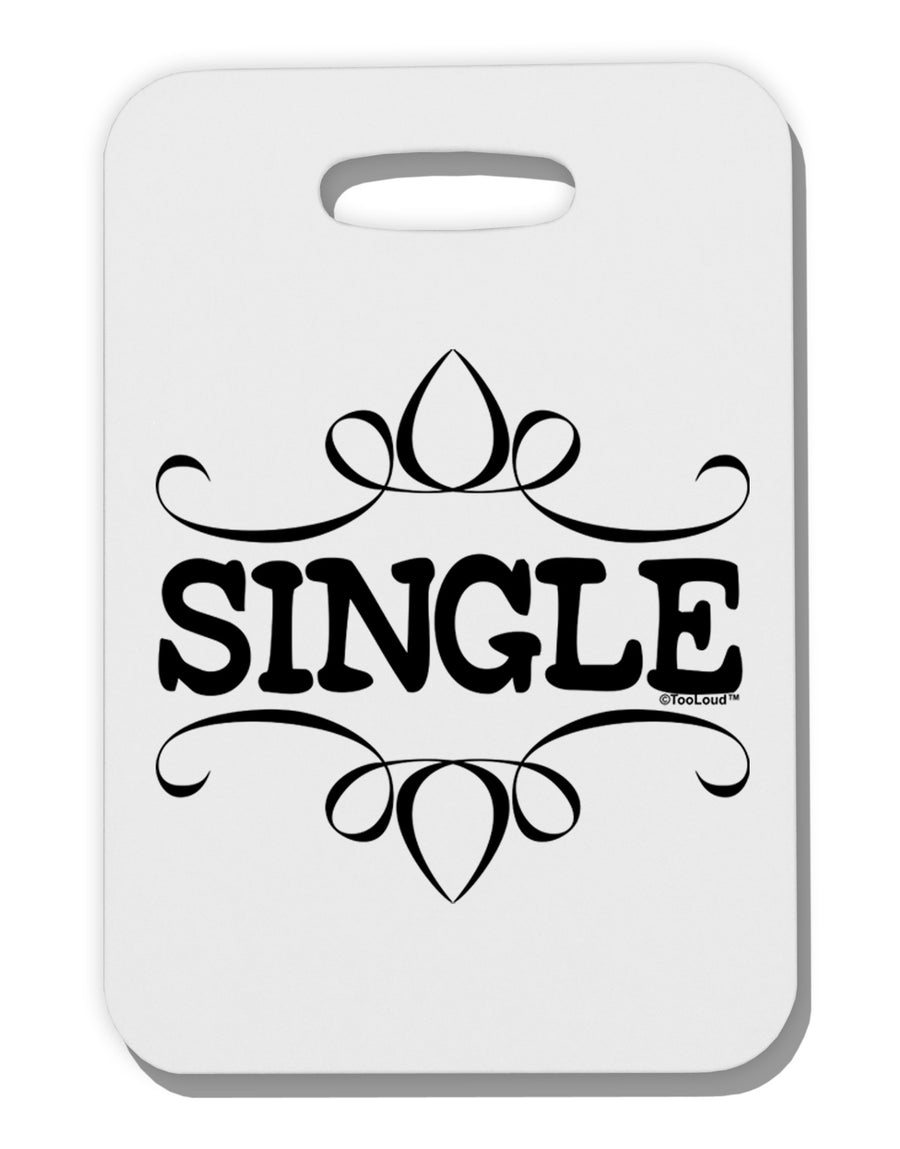 Single Thick Plastic Luggage Tag by-Luggage Tag-TooLoud-White-One Size-Davson Sales