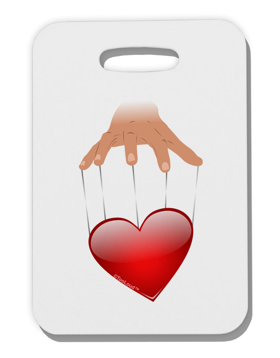 Heart on Puppet Strings Thick Plastic Luggage Tag-Luggage Tag-TooLoud-White-One Size-Davson Sales