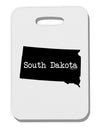 South Dakota - United States Shape Thick Plastic Luggage Tag by TooLoud-Luggage Tag-TooLoud-White-One Size-Davson Sales