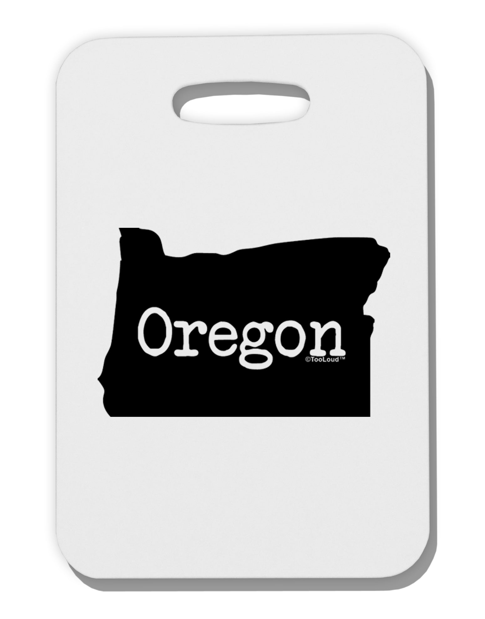 Oregon - United States Shape Thick Plastic Luggage Tag by TooLoud-Luggage Tag-TooLoud-White-One Size-Davson Sales