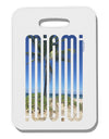 Miami Beach View Mirage Thick Plastic Luggage Tag-Luggage Tag-TooLoud-White-One Size-Davson Sales