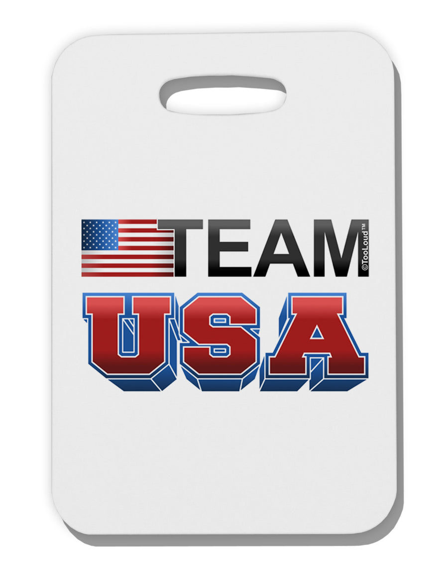 Sporty Team USA Thick Plastic Luggage Tag-Luggage Tag-TooLoud-White-One Size-Davson Sales