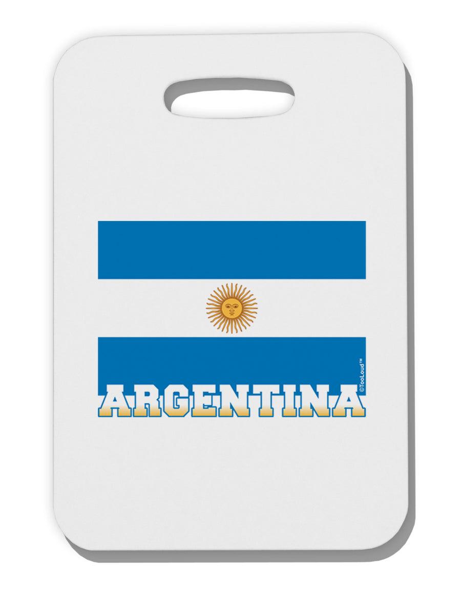 Argentina Flag Thick Plastic Luggage Tag-Luggage Tag-TooLoud-White-One Size-Davson Sales