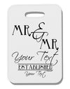 Personalized Mr and Mr -Name- Established -Date- Design Thick Plastic Luggage Tag-Luggage Tag-TooLoud-White-One Size-Davson Sales