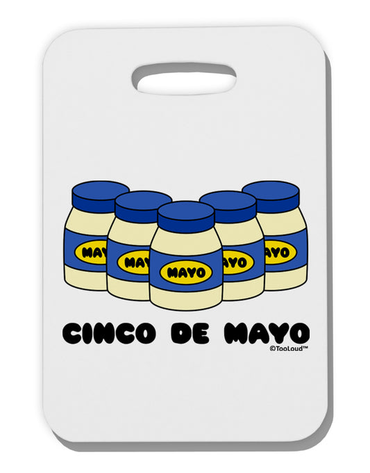 Cinco de Mayo - 5 Mayo Jars Thick Plastic Luggage Tag by TooLoud-Luggage Tag-TooLoud-White-One Size-Davson Sales