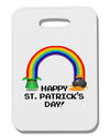 Pixel Pot of Gold St Patrick Text Thick Plastic Luggage Tag-Luggage Tag-TooLoud-White-One Size-Davson Sales