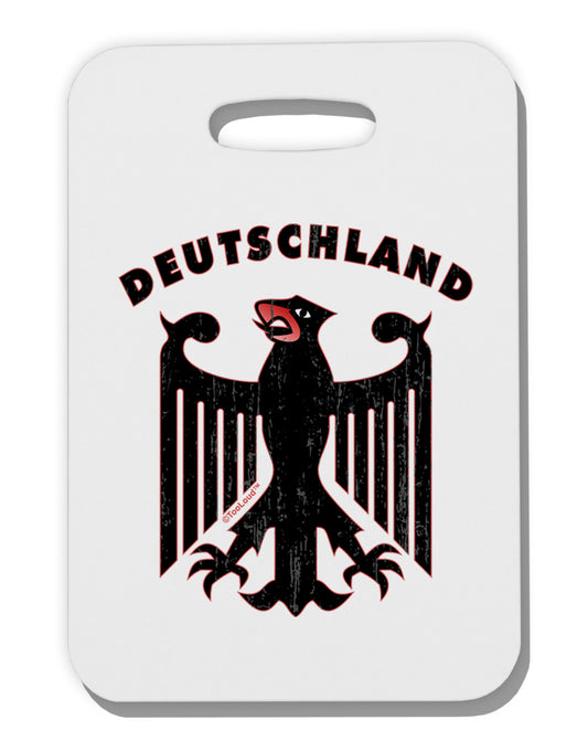 Bundeswehr Logo Deutschland Thick Plastic Luggage Tag-Luggage Tag-TooLoud-White-One Size-Davson Sales