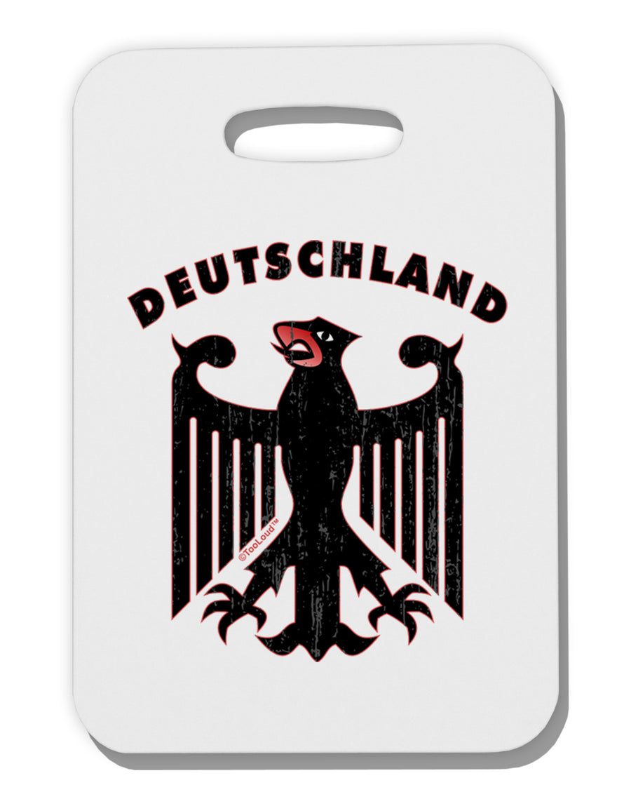 Bundeswehr Logo Deutschland Thick Plastic Luggage Tag-Luggage Tag-TooLoud-White-One Size-Davson Sales