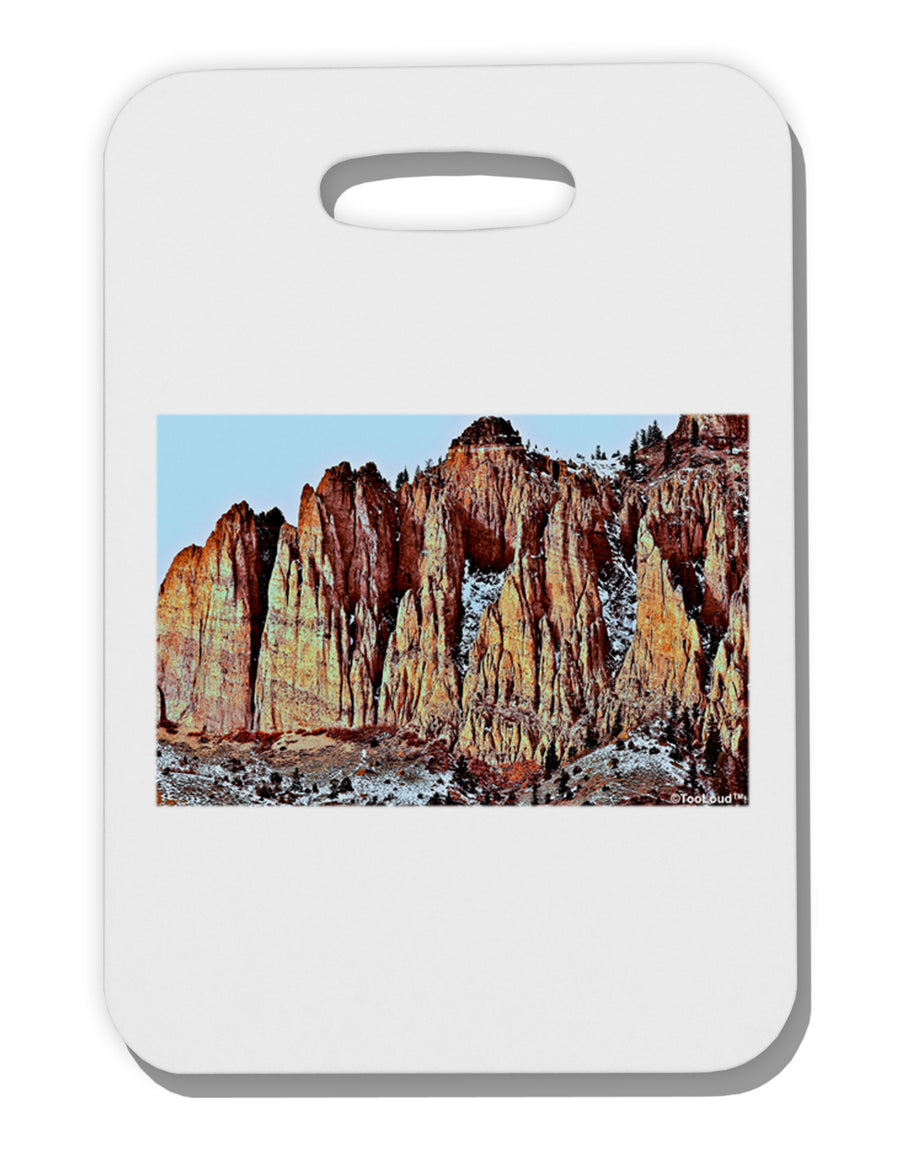 Colorado Mountain Spires Thick Plastic Luggage Tag-Luggage Tag-TooLoud-White-One Size-Davson Sales