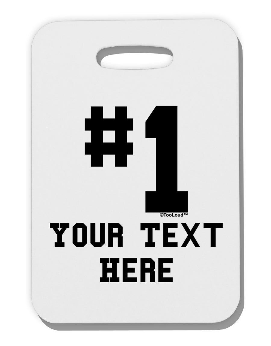 Personalized Number 1 Thick Plastic Luggage Tag by TooLoud-Luggage Tag-TooLoud-White-One Size-Davson Sales