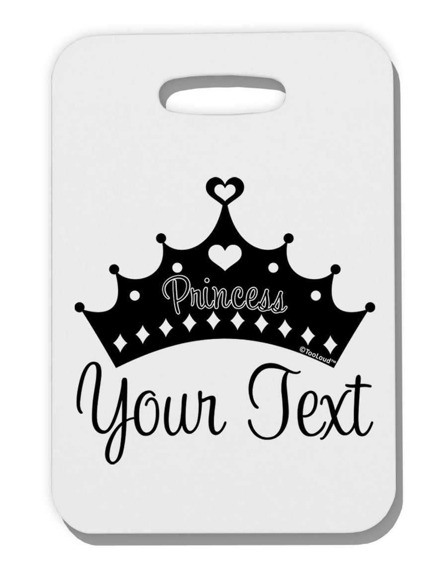 Personalized Princess -Name- Design Thick Plastic Luggage Tag-Luggage Tag-TooLoud-White-One Size-Davson Sales