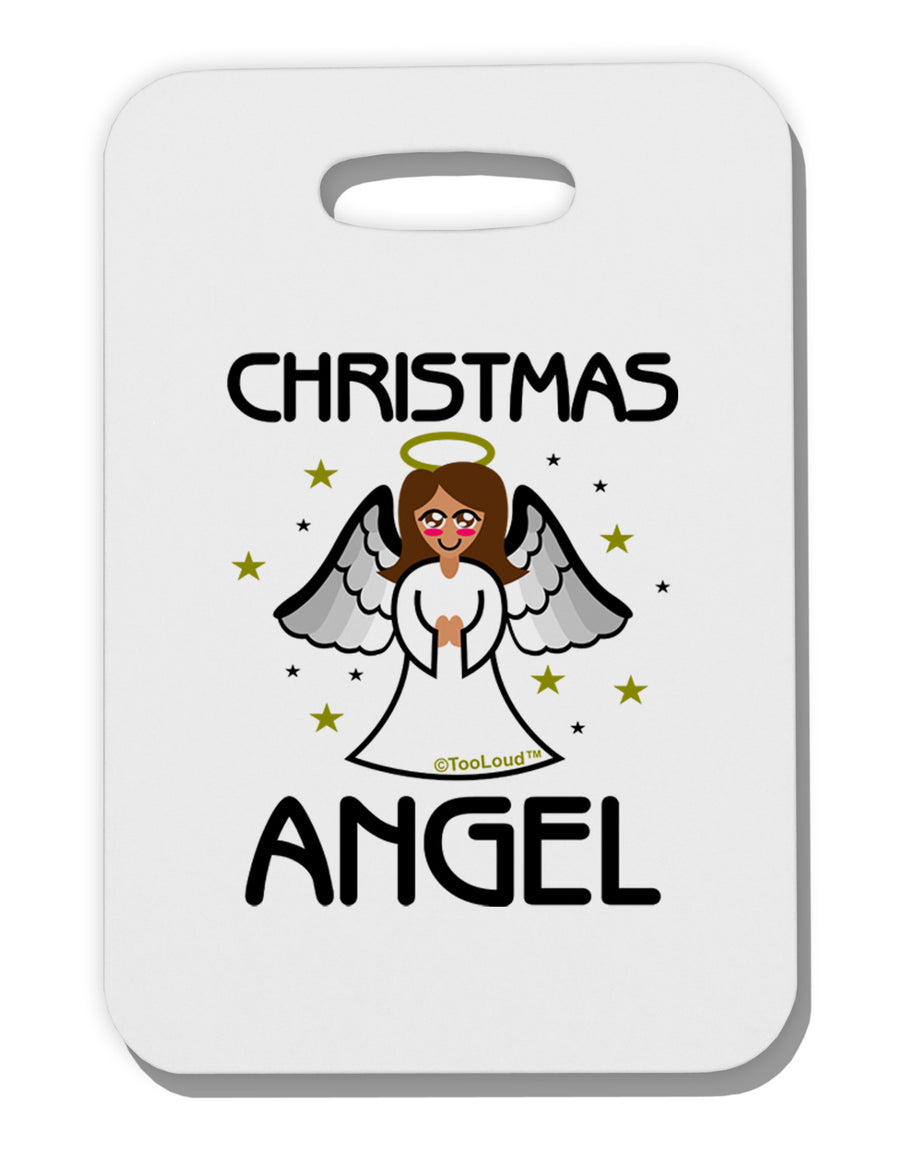 Christmas Angel Thick Plastic Luggage Tag-Luggage Tag-TooLoud-White-One Size-Davson Sales