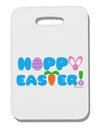 Cute Decorative Hoppy Easter Design Thick Plastic Luggage Tag by TooLoud-Luggage Tag-TooLoud-White-One Size-Davson Sales