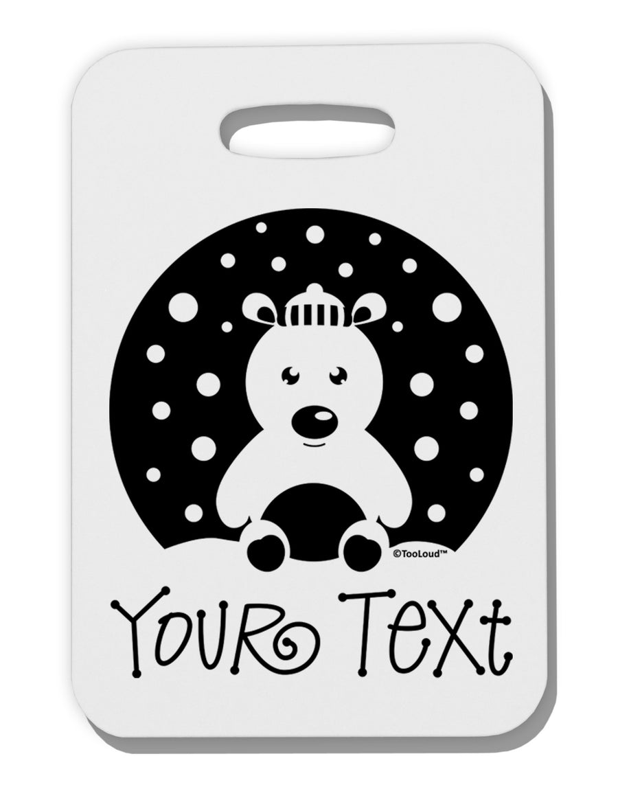 Personalized Matching Polar Bear Family Design - Your Text Thick Plastic Luggage Tag-Luggage Tag-TooLoud-White-One Size-Davson Sales