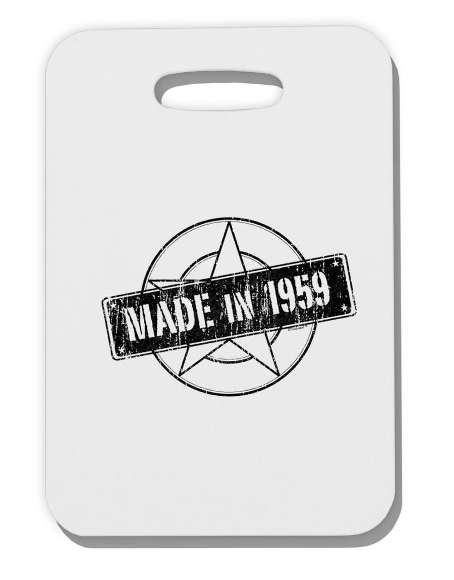 TooLoud 60th Birthday Gift Made in 1959 Thick Plastic Luggage Tag-Luggage Tag-TooLoud-Davson Sales
