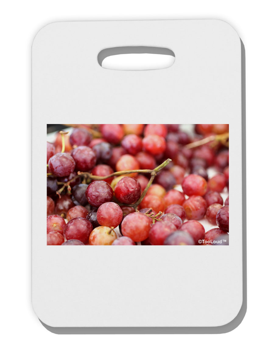 Buy Local - Grapes Thick Plastic Luggage Tag-Luggage Tag-TooLoud-White-One Size-Davson Sales