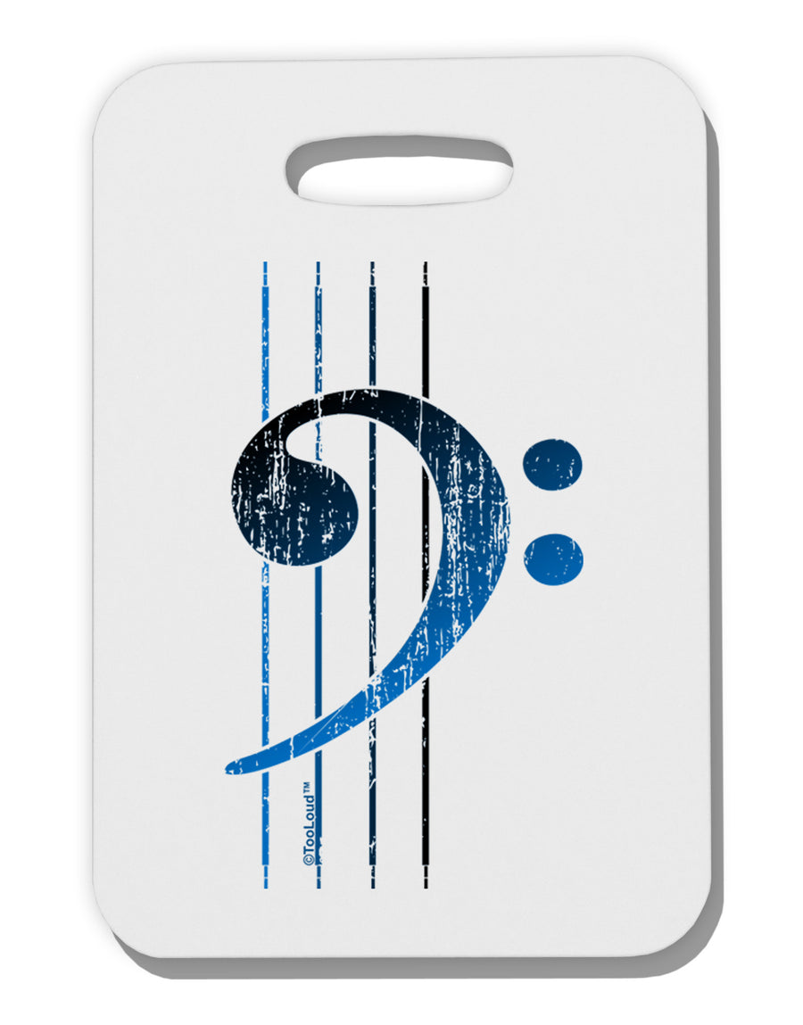 Distressed Bass Strings Thick Plastic Luggage Tag-Luggage Tag-TooLoud-White-One Size-Davson Sales