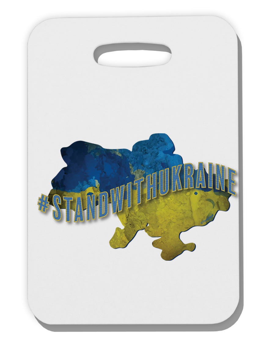 #stand with Ukraine Country Thick Plastic Luggage Tag Tooloud