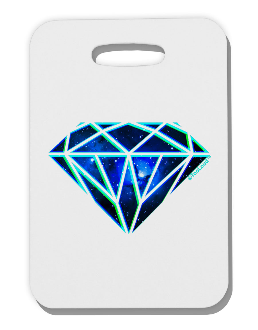 Space Diamond Thick Plastic Luggage Tag-Luggage Tag-TooLoud-White-One Size-Davson Sales