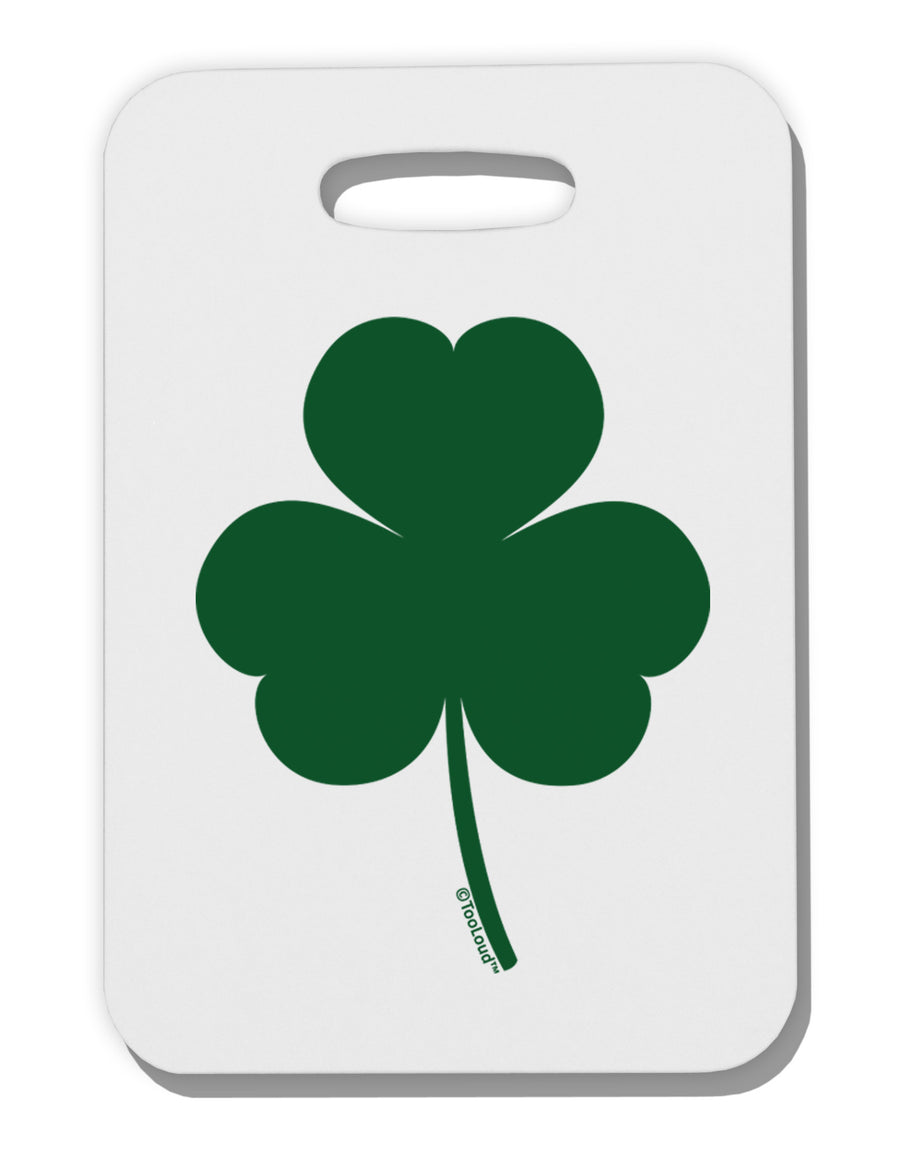 Traditional Irish Shamrock Thick Plastic Luggage Tag-Luggage Tag-TooLoud-White-One Size-Davson Sales