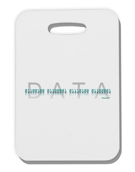 Binary Data Blue Thick Plastic Luggage Tag-Luggage Tag-TooLoud-White-One Size-Davson Sales