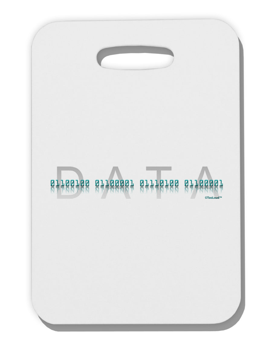 Binary Data Blue Thick Plastic Luggage Tag-Luggage Tag-TooLoud-White-One Size-Davson Sales