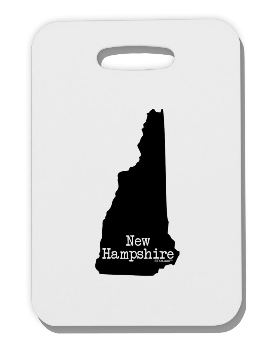 New Hampshire - United States Shape Thick Plastic Luggage Tag by TooLoud-Luggage Tag-TooLoud-White-One Size-Davson Sales