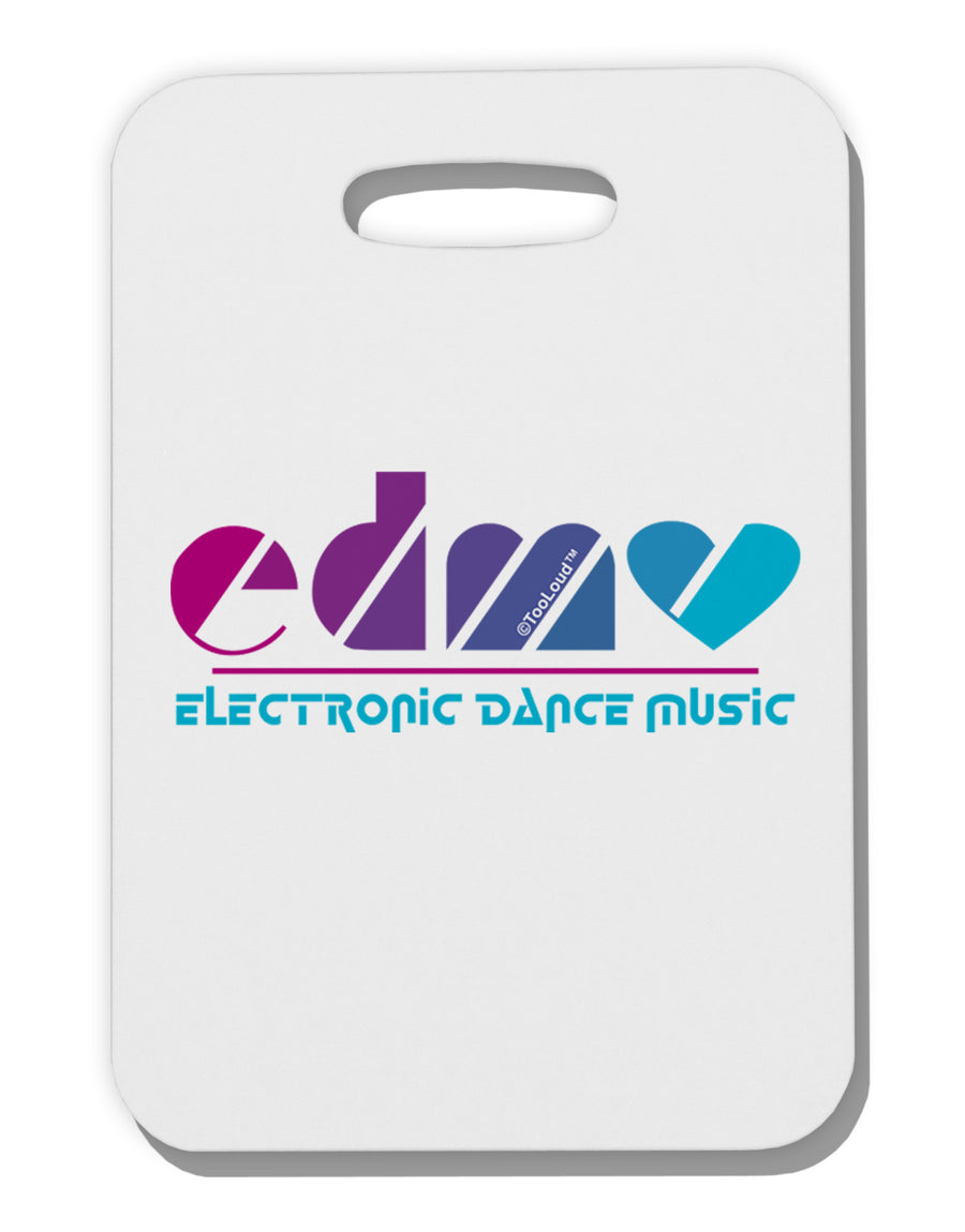 EDM Heart Thick Plastic Luggage Tag-Luggage Tag-TooLoud-White-One Size-Davson Sales