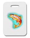 Rainbow Trout WaterColor Thick Plastic Luggage Tag-Luggage Tag-TooLoud-White-One Size-Davson Sales