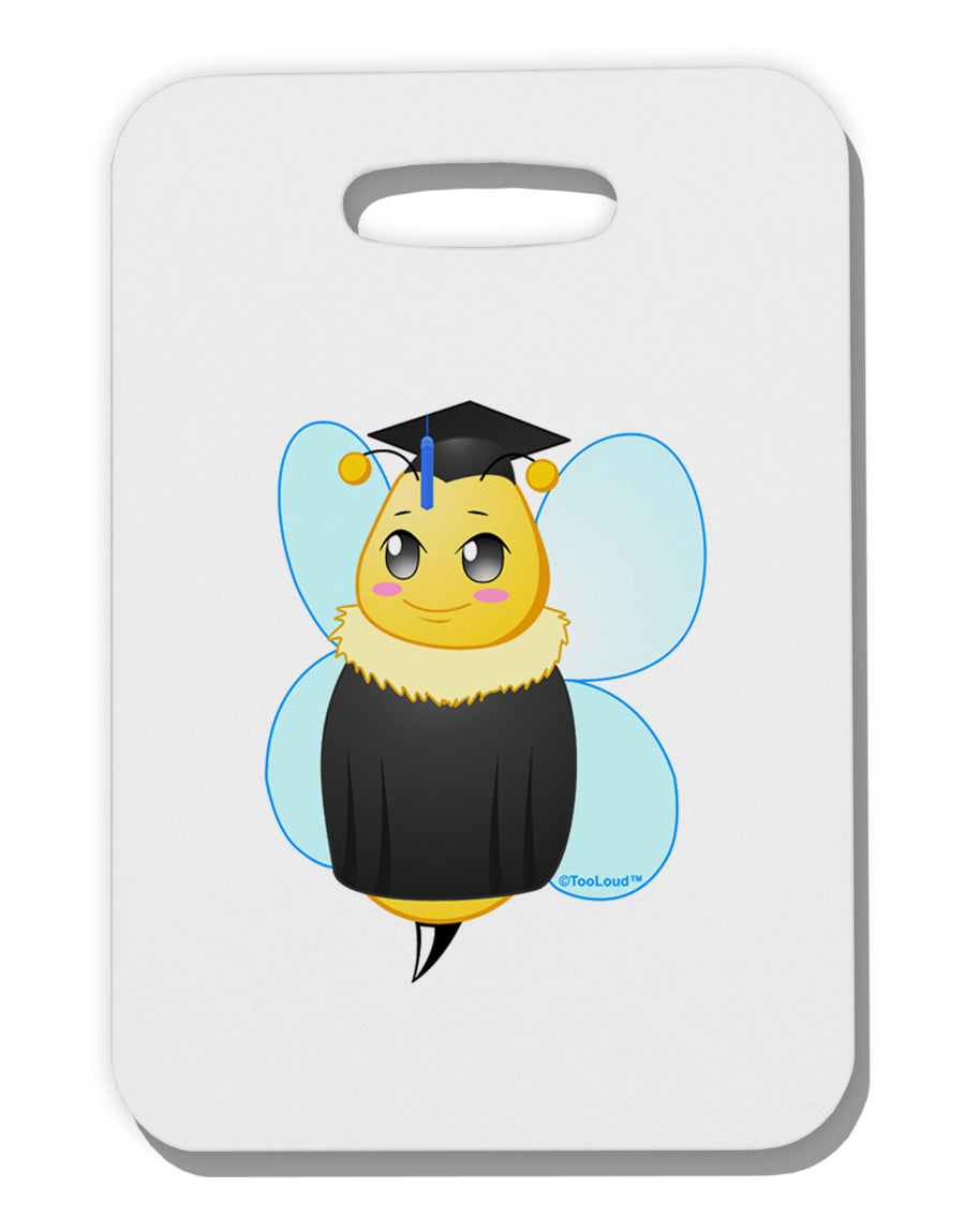 Graduation Bee Thick Plastic Luggage Tag-Luggage Tag-TooLoud-White-One Size-Davson Sales